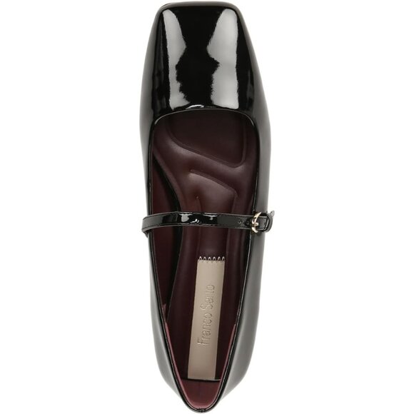 Franco Sarto Womens Black Patent Faux Leather Tinsley Mary Jane Ballet Flats - Picture 6 of 9